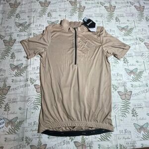 Bike‎ Jersey Short Sleeve Cycling Top Quarter Zip Pockets Mens Medium